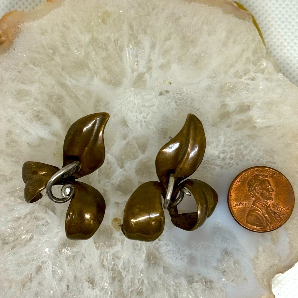 Luna Park Iris O'toole Bronze Earrings Sterling Silver Stamens.